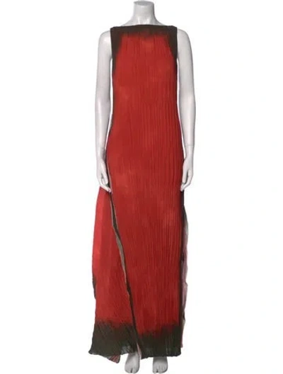 Pre-owned Jason Wu Collection Colorblock Pattern Long Dress W/ Tags In Orange