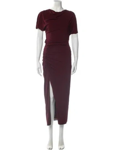 Pre-owned Jason Wu Collection Cowl Neck Long Dress In Burgundy