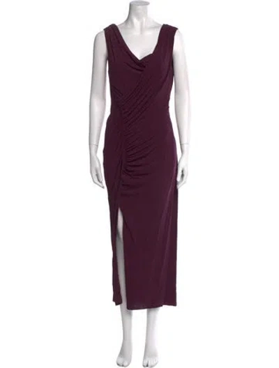 Pre-owned Jason Wu Collection Cowl Neck Midi Length Dress In Purple
