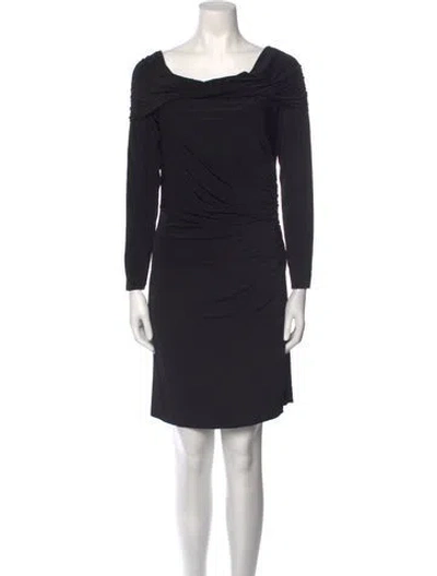Pre-owned Jason Wu Collection Cowl Neck Mini Dress In Black
