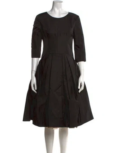 Pre-owned Jason Wu Collection Crew Neck Knee-length Dress In Black