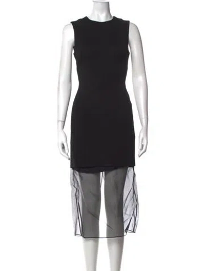 Pre-owned Jason Wu Collection Crew Neck Knee-length Dress In Black