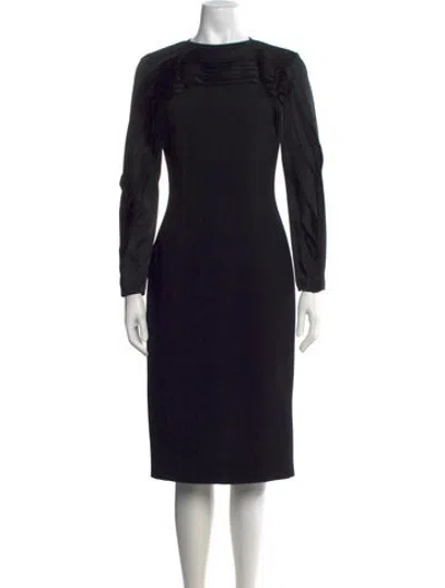 Pre-owned Jason Wu Collection Crew Neck Knee-length Dress In Black