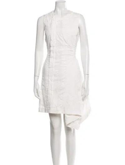 Pre-owned Jason Wu Collection Crew Neck Knee-length Dress In White