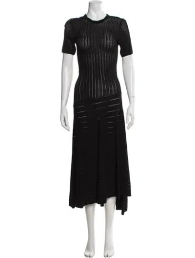 Pre-owned Jason Wu Collection Crew Neck Long Dress In Black