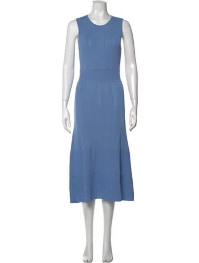 Pre-owned Jason Wu Collection Crew Neck Long Dress In Blue