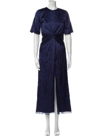 Pre-owned Jason Wu Collection Crew Neck Long Dress In Blue