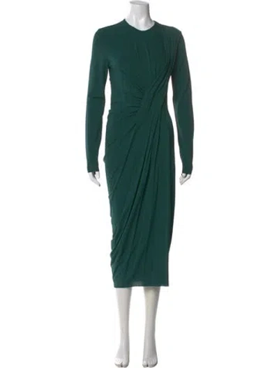 Pre-owned Jason Wu Collection Crew Neck Long Dress In Green