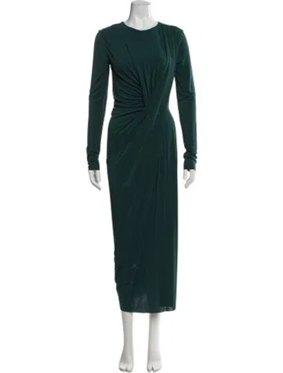 Pre-owned Jason Wu Collection Crew Neck Long Dress In Green