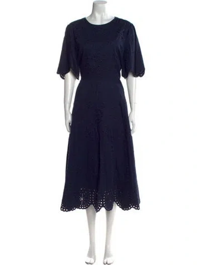 Pre-owned Jason Wu Collection Crew Neck Long Dress W/ Tags In Blue