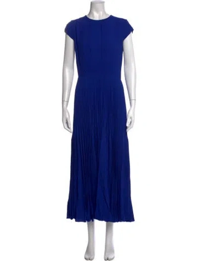 Pre-owned Jason Wu Collection Crew Neck Midi Length Dress In Blue