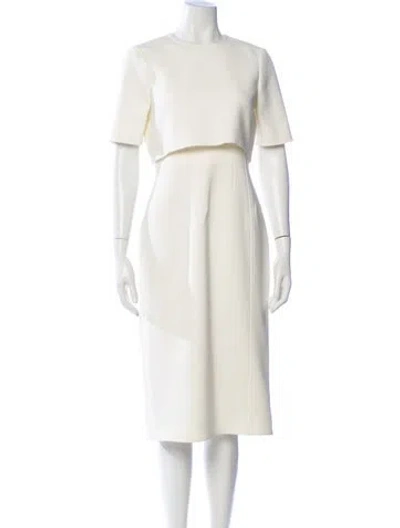 Pre-owned Jason Wu Collection Crew Neck Midi Length Dress In Gray