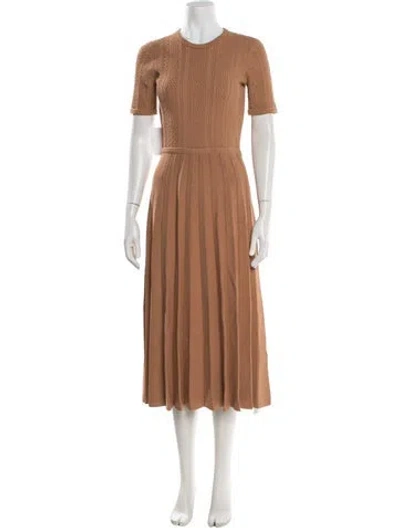 Pre-owned Jason Wu Collection Crew Neck Midi Length Dress In Neutral