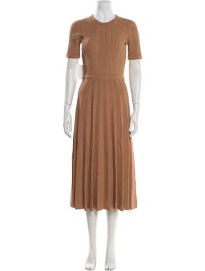 Pre-owned Jason Wu Collection Crew Neck Midi Length Dress In Neutral