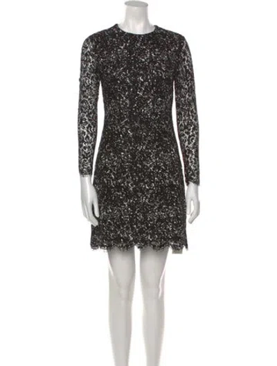 Pre-owned Jason Wu Collection Crew Neck Mini Dress In Black