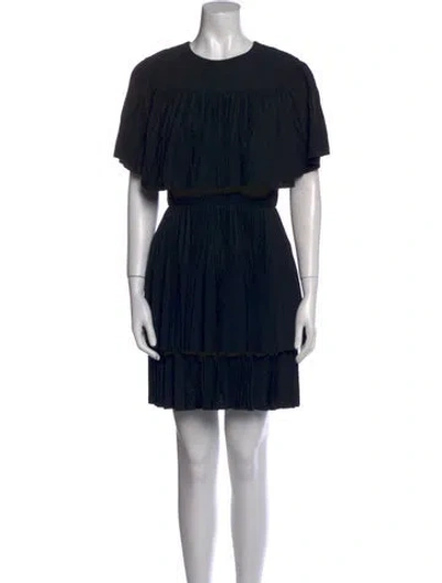 Pre-owned Jason Wu Collection Crew Neck Mini Dress In Black