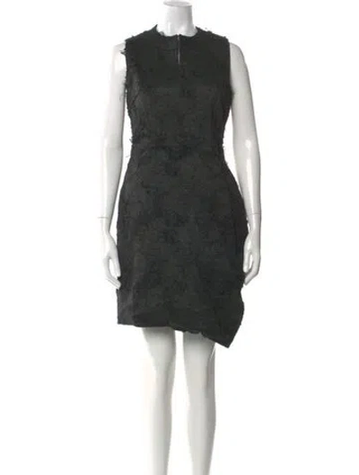 Pre-owned Jason Wu Collection Crew Neck Mini Dress W/ Tags In Black