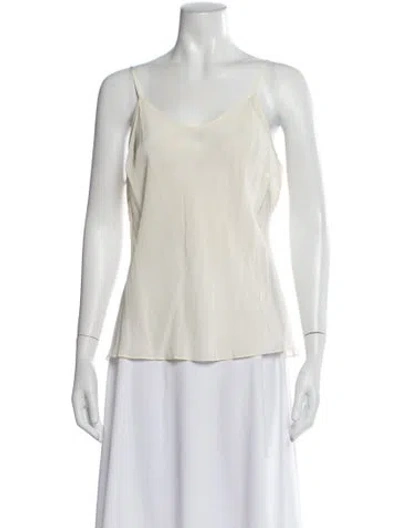 Pre-owned Jason Wu Collection Crew Neck Sleeveless Blouse In Neutral