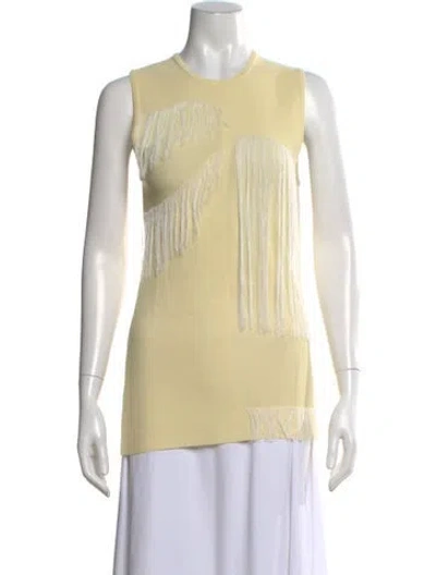 Pre-owned Jason Wu Collection Crew Neck Sleeveless Top In Yellow