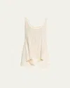 Jason Wu Collection Crinkled Bicolor Scoop-neck Tank Top In Calico