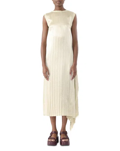 JASON WU COLLECTION CRINKLED SATIN OPEN PLEAT DRESS