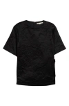 Jason Wu Collection Crinkled Satin Top In Black