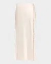 Jason Wu Collection Crystal-trim Washed Twill Bias Midi Skirt In Neutral