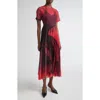 Jason Wu Collection Dancing Pleat Pleated Shift Dress In Multi