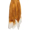Jason Wu Collection Dip Dye Asymmetric Pleated Midi Skirt