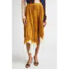 Jason Wu Collection Dip Dye Asymmetric Pleated Midi Skirt