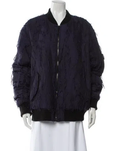 Pre-owned Jason Wu Collection Down Bomber Jacket In Blue