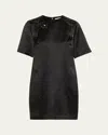 Jason Wu Collection Embellished Applique Mini Shift Dress In Black