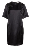Jason Wu Collection Embellished Washed Twill Minidress In Black