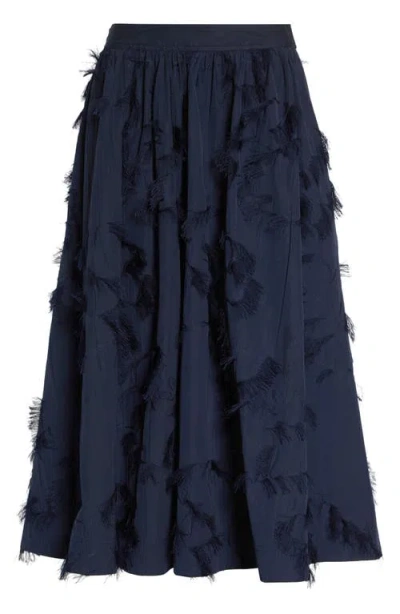 Jason Wu Collection Fil Coupé Midi Skirt In Blue