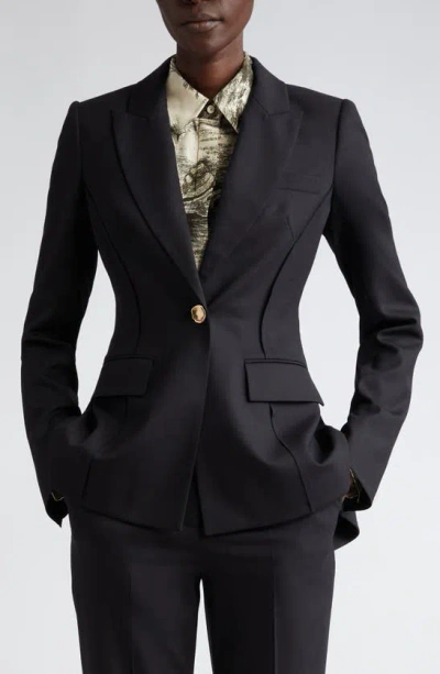 Jason Wu Collection Fitted Wool Blazer In Black
