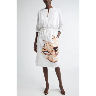 JASON WU COLLECTION JASON WU COLLECTION FLORAL PRINT DOLMAN SLEEVE DRESS