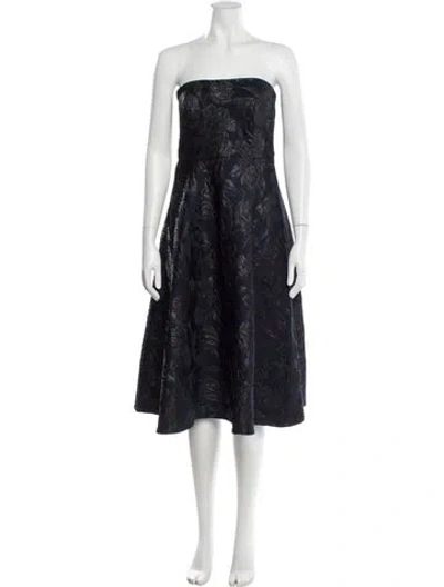 Pre-owned Jason Wu Collection Floral Print Knee-length Dress In Blue