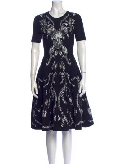 Pre-owned Jason Wu Collection Floral Print Knee-length Dress In Blue