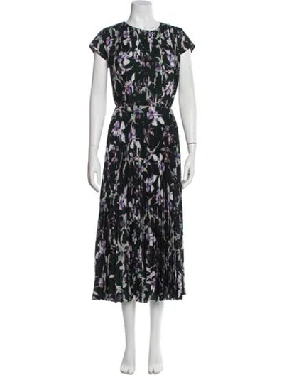 Pre-owned Jason Wu Collection Floral Print Long Dress In Green