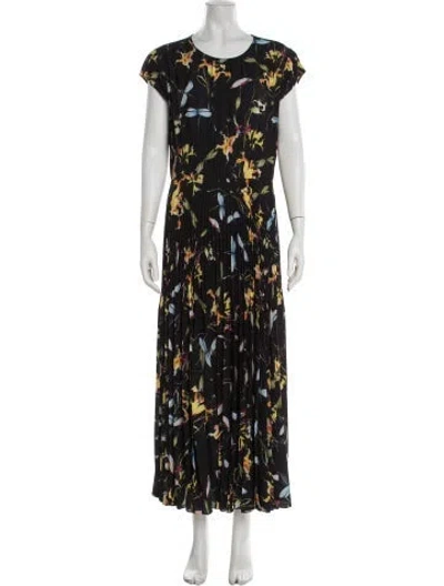 Pre-owned Jason Wu Collection Floral Print Long Dress In Multicolor