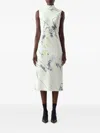 Jason Wu Collection Floral-print Midi Dress In White