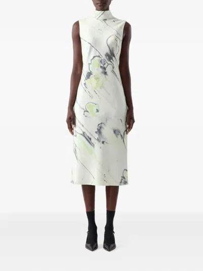 Jason Wu Collection Floral-print Midi Dress In White