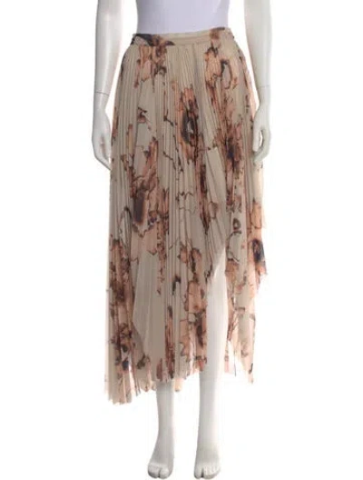 Pre-owned Jason Wu Collection Floral Print Midi Length Skirt In Neutral