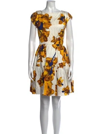 Pre-owned Jason Wu Collection Floral Print Mini Dress W/ Tags In White
