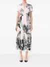 JASON WU COLLECTION FLORAL-PRINT PLEATED MIDI DRESS