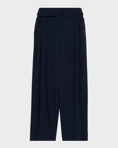Jason Wu Collection Foldover-waist Pleated Wide-leg Pants