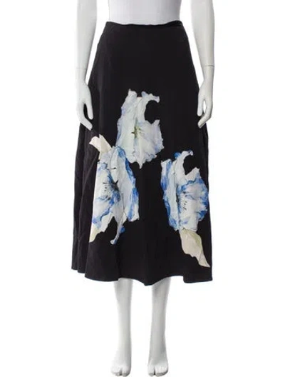 Pre-owned Jason Wu Collection Graphic Print Midi Length Skirt In Multi