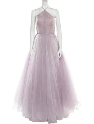 Pre-owned Jason Wu Collection Halterneck Long Dress In Purple