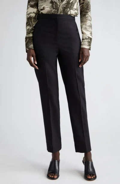 Jason Wu Collection High Waist Pintuck Virgin Wool Blend Trousers In Black