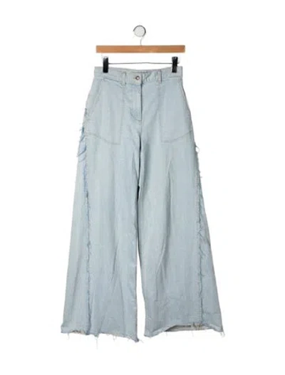 Pre-owned Jason Wu Collection High-rise Wide Leg Jeans In Green